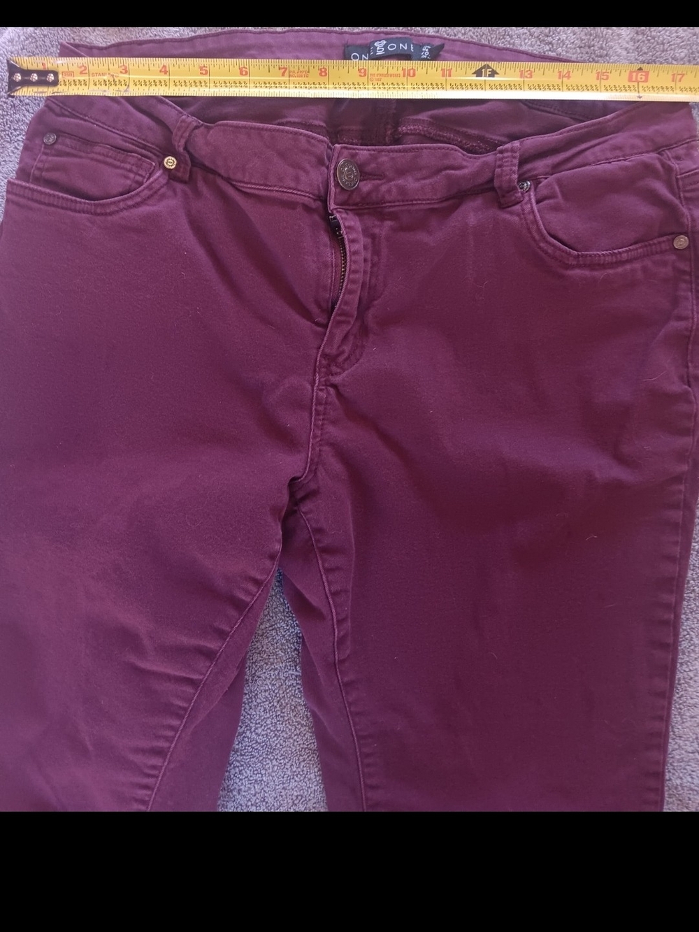 one 5 one Women’s Skinny Jeans in Maroon